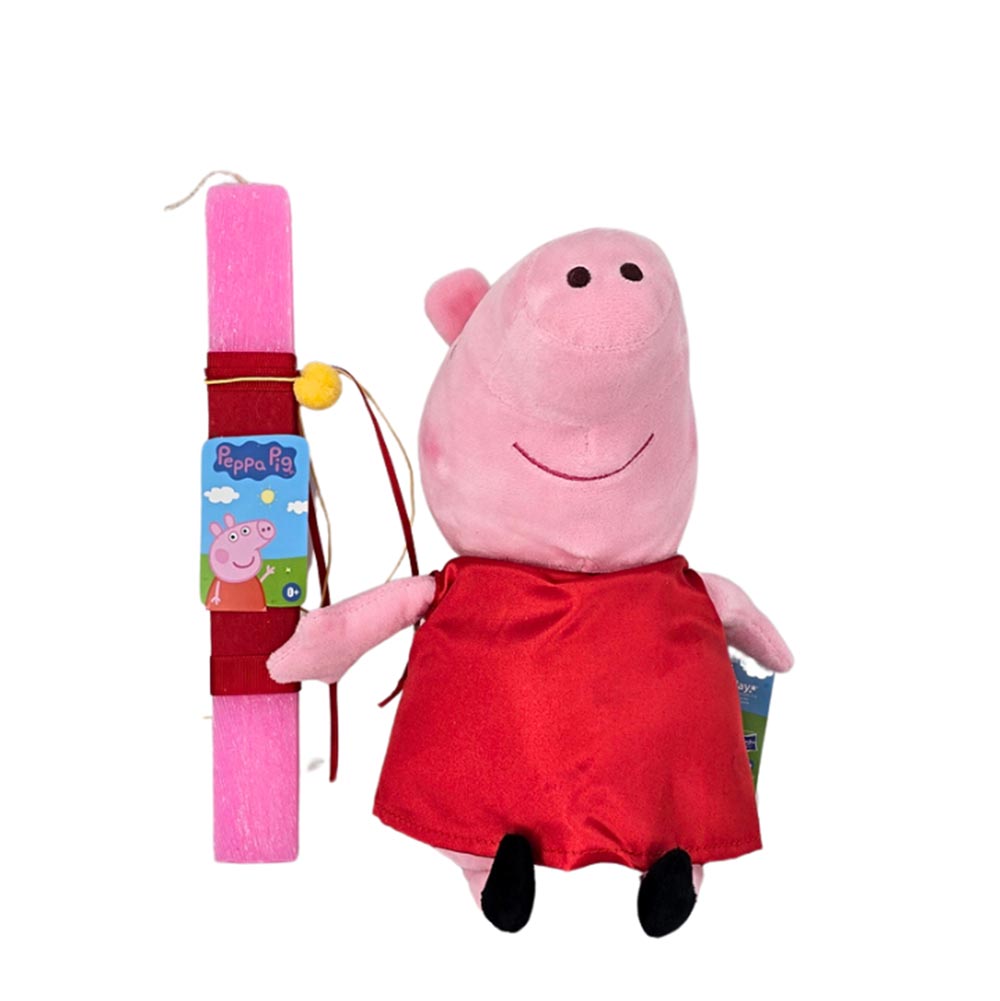 Χειροποίητη Αρωματική Λαμπάδα με Γνήσιο Λούτρινο 30εκ Peppa  - 113504