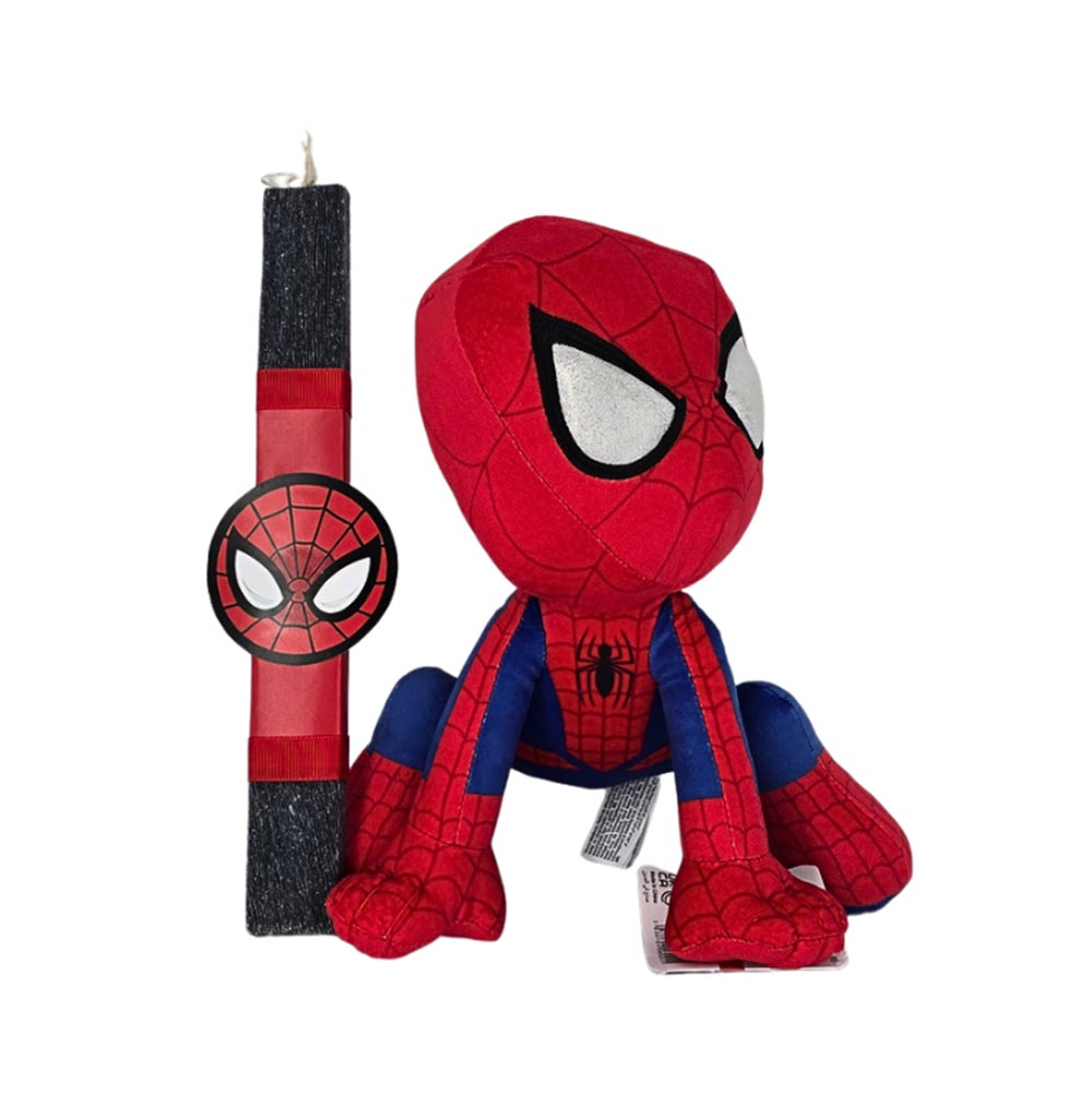 Χειροποίητη Αρωματική Λαμπάδα για Αγόρι με Μεγάλο Γνήσιο Λούτρινο Spiderman - 113510