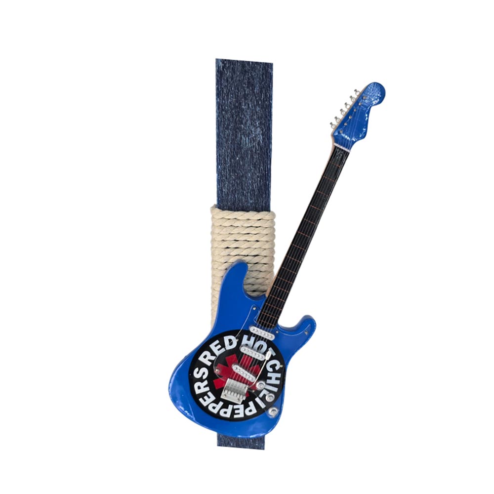Χειροποίητη Αρωματική Λαμπάδα για Αγόρι  Ηλεκτρική Κιθάρα Μπλε Red Hot Chilly Peppers - 1