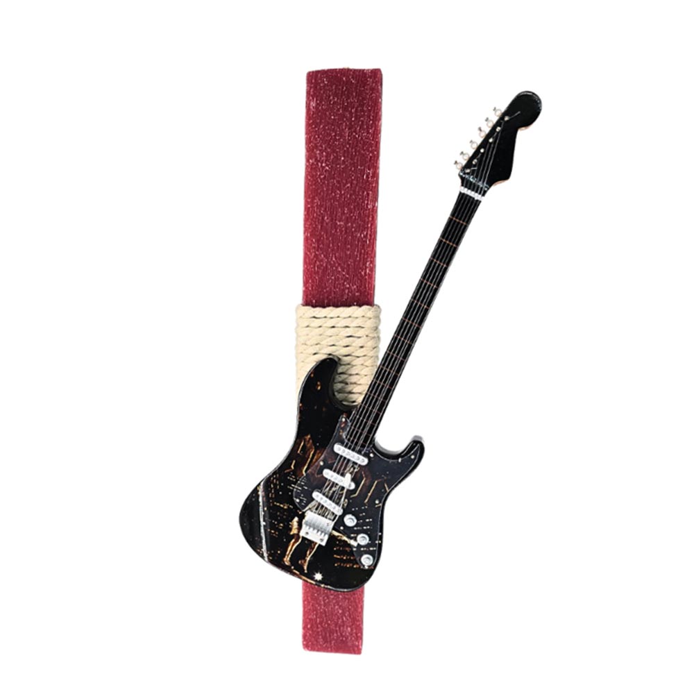 Χειροποίητη Αρωματική Λαμπάδα για Αγόρι  Ηλεκτρική Κιθάρα Μαύρη ACDC - 113723