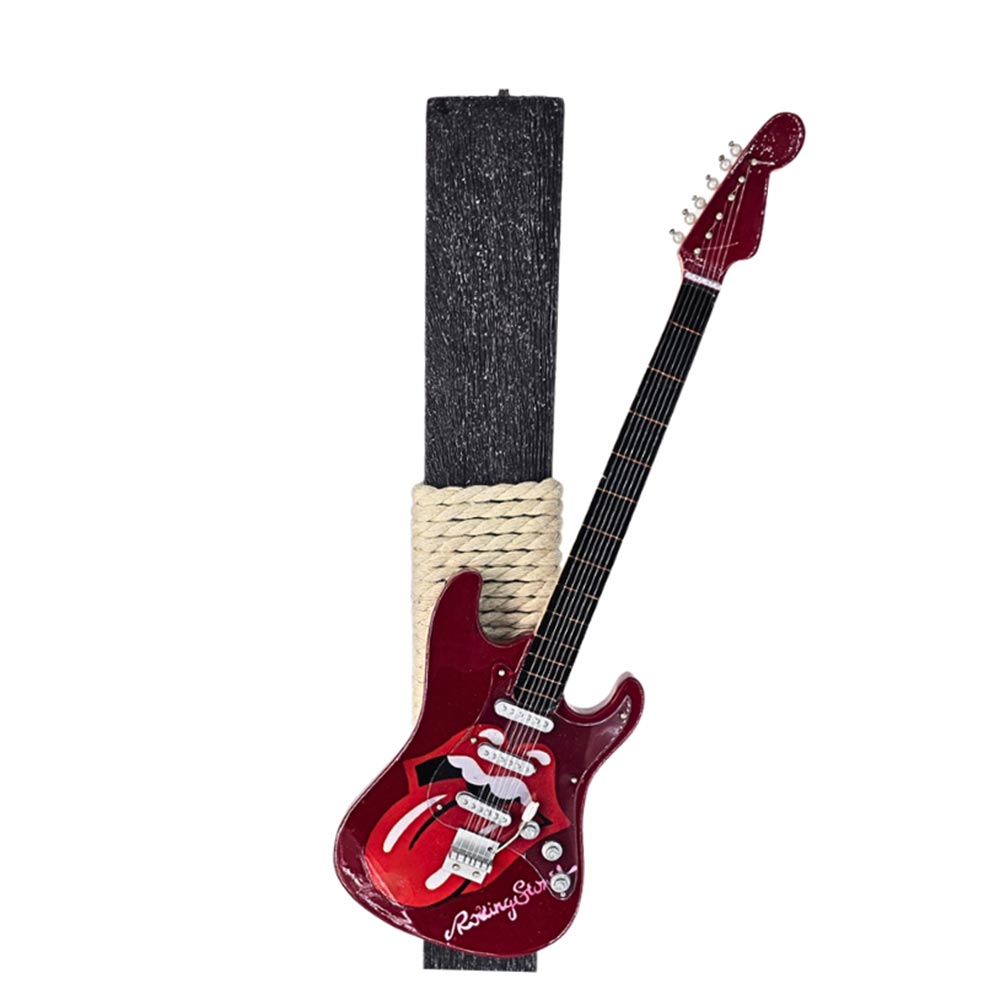Χειροποίητη Αρωματική Λαμπάδα για Αγόρι  Ηλεκτρική Κιθάρα Κόκκινη Rolling Stones - 1
