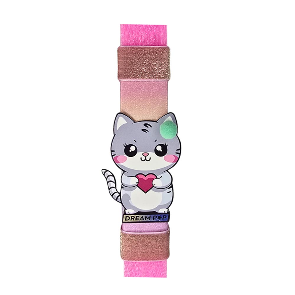 Χειροποίητη Αρωματική Λαμπάδα για Κορίτσι με Γούνινο Σημειωματάριο 30cm με Καλλυντικά Γατούλα - 2