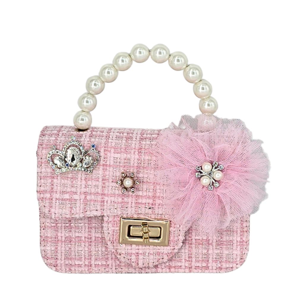 Χειροποίητη Αρωματική Λαμπάδα για Κορίτσι με Vintage Τσαντάκι Χειρός Ροζ - 3