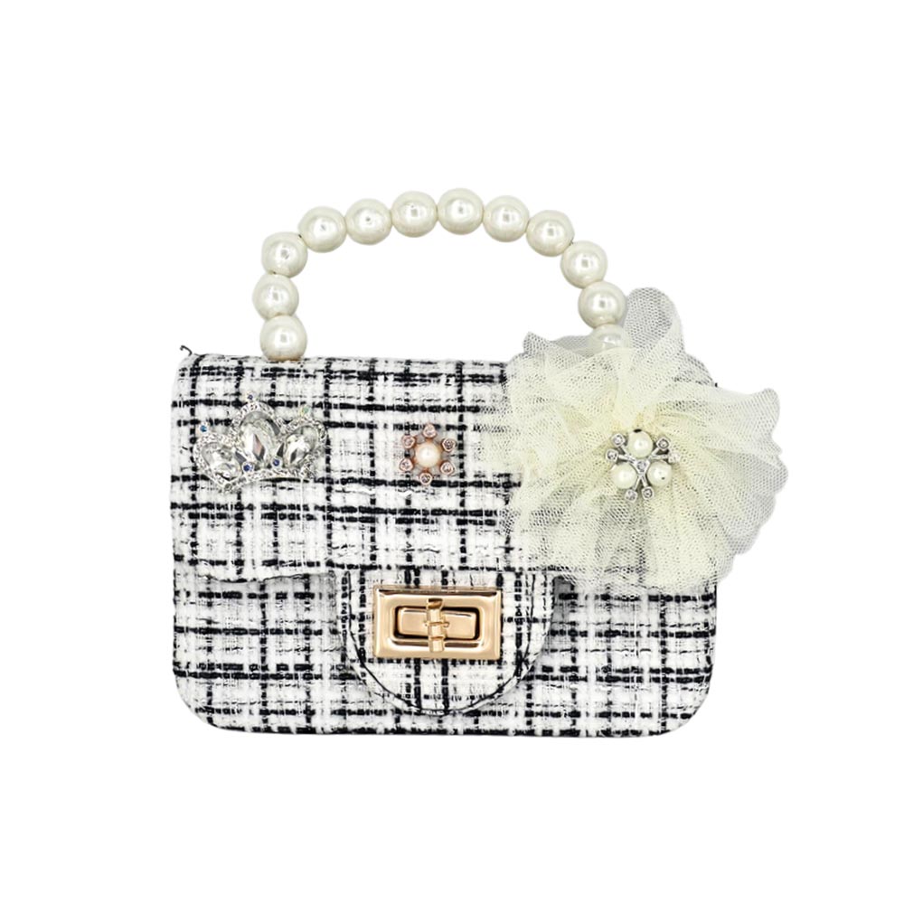 Χειροποίητη Αρωματική Λαμπάδα για Κορίτσι με Vintage Τσαντάκι Χειρός Ασπρόμαυρο - 1