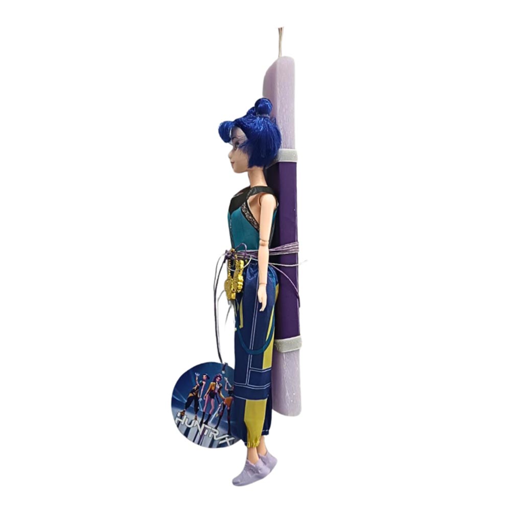 Χειροποίητη Αρωματική Λαμπάδα για Κορίτσι με Κούκλα Huntrix - Zoe - 2