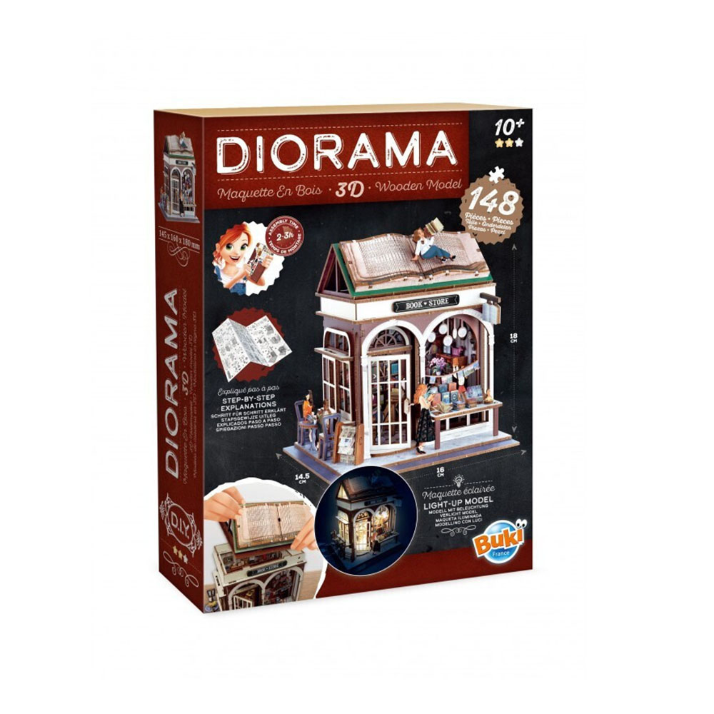 Ξύλινη Κατασκευή 3D Bookshop Diorama 10+ ετών 68074 Buki France - 113409