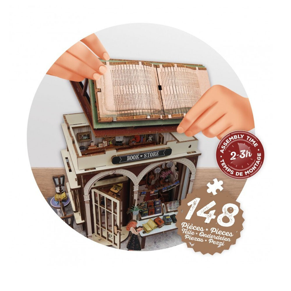 Ξύλινη Κατασκευή 3D Bookshop Diorama 10+ ετών 68074 Buki France - 3