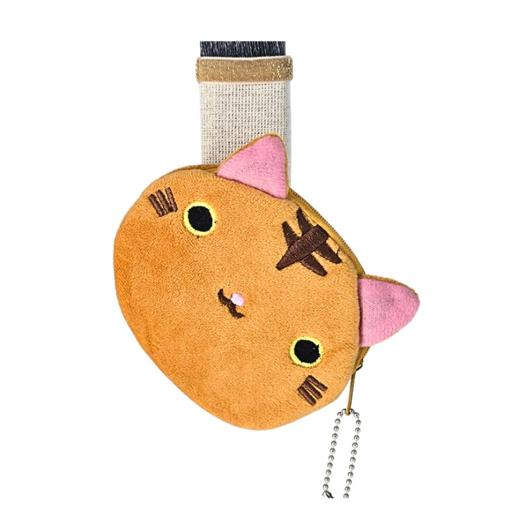 Χειροποίητη Αρωματική Λαμπάδα για Κορίτσι με Πορτοφολάκι Γατούλα Πορτοκαλί - 1