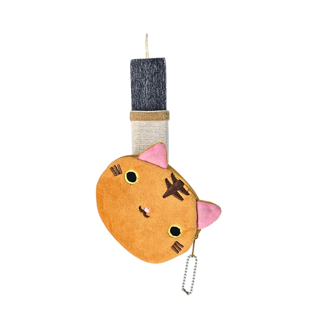 Χειροποίητη Αρωματική Λαμπάδα για Κορίτσι με Πορτοφολάκι Γατούλα Πορτοκαλί - 113957