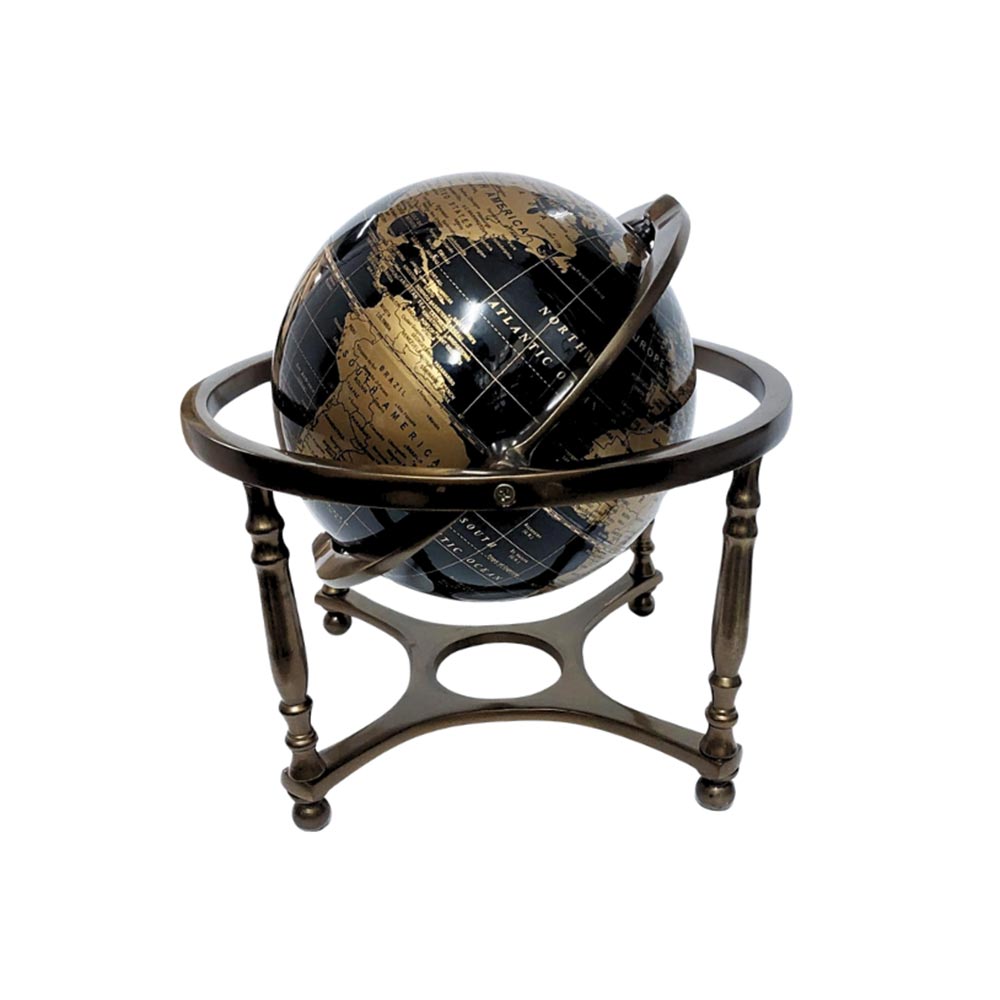 Υδρόγειος Σφαίρα Μαύρη με Μπρονζέ Λεπτομέριες 2812 ΟΕΜ - 0