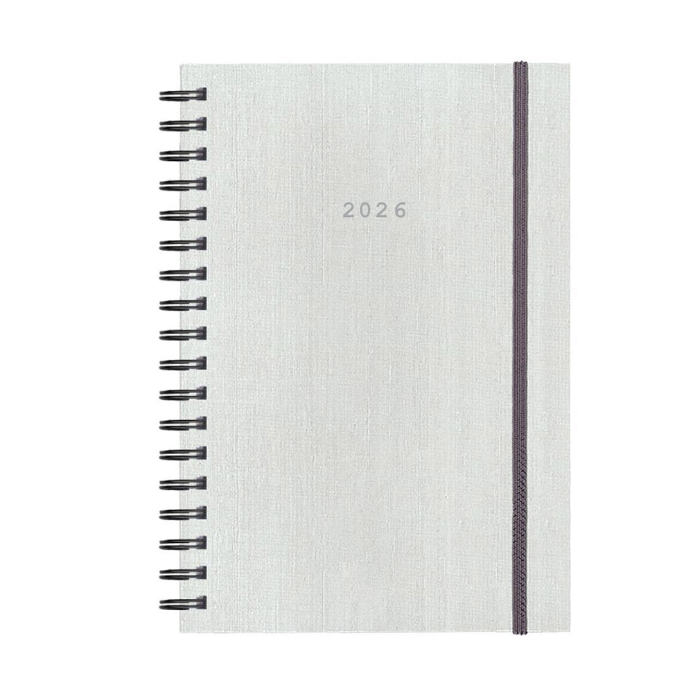 Ημερολόγιο Ημερήσιο Νatural Flexi Λευκό Με Λάστιχο Και Σπυράλ 2026 02046-00-26 Next - 108838