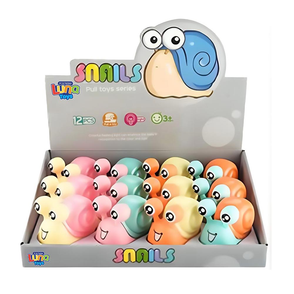 Κουρδιστό Σαλιγκαράκι 10Χ8,5εκ 4 Χρώματα 623033 Luna - 0