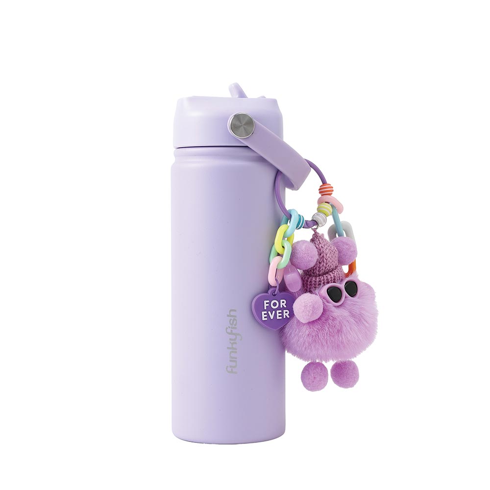 Ανοξείδωτο Μπουκάλι Θερμός με Καλαμάκι Charms Purple 500ml 300-30342 Funkyfish - 118738