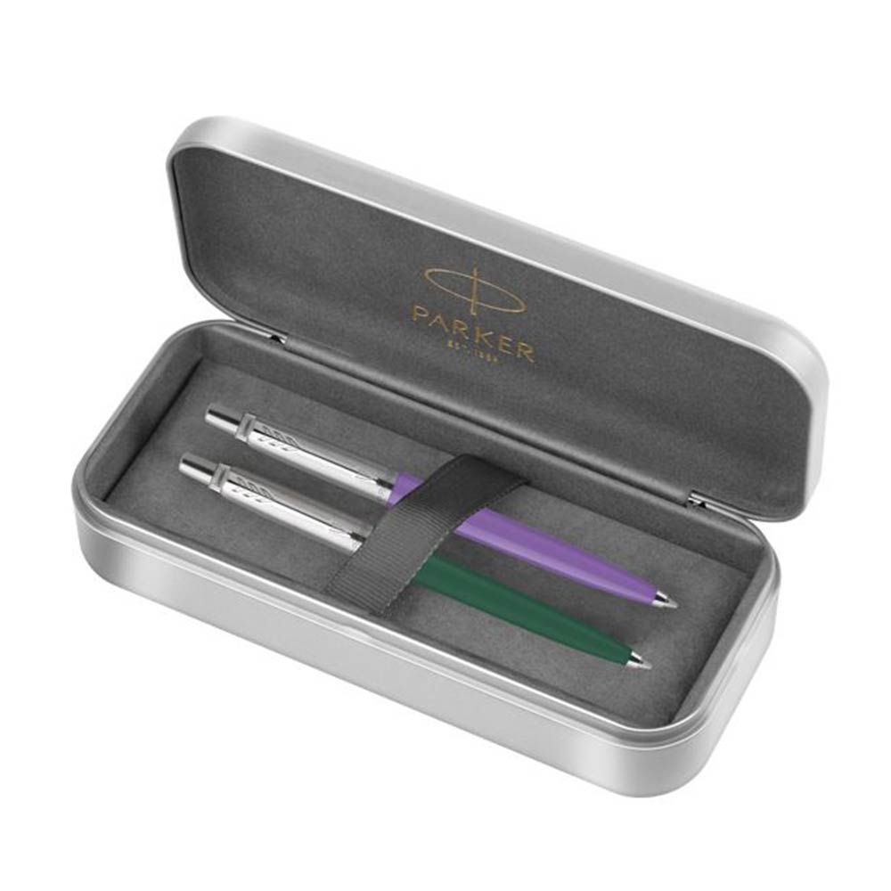 Σετ με 2 Στυλό Jotter Original Funky Purple - Forest Green Ballpen 1171.6725.06 Parker - 90342