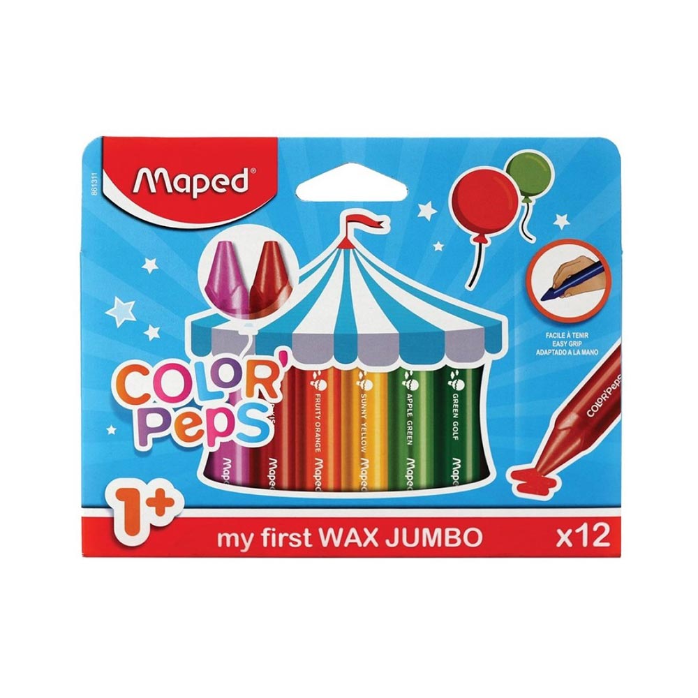 Κηρομπογιές Color'Peps Wax Maxi 12τμχ 861311 Maped - 0