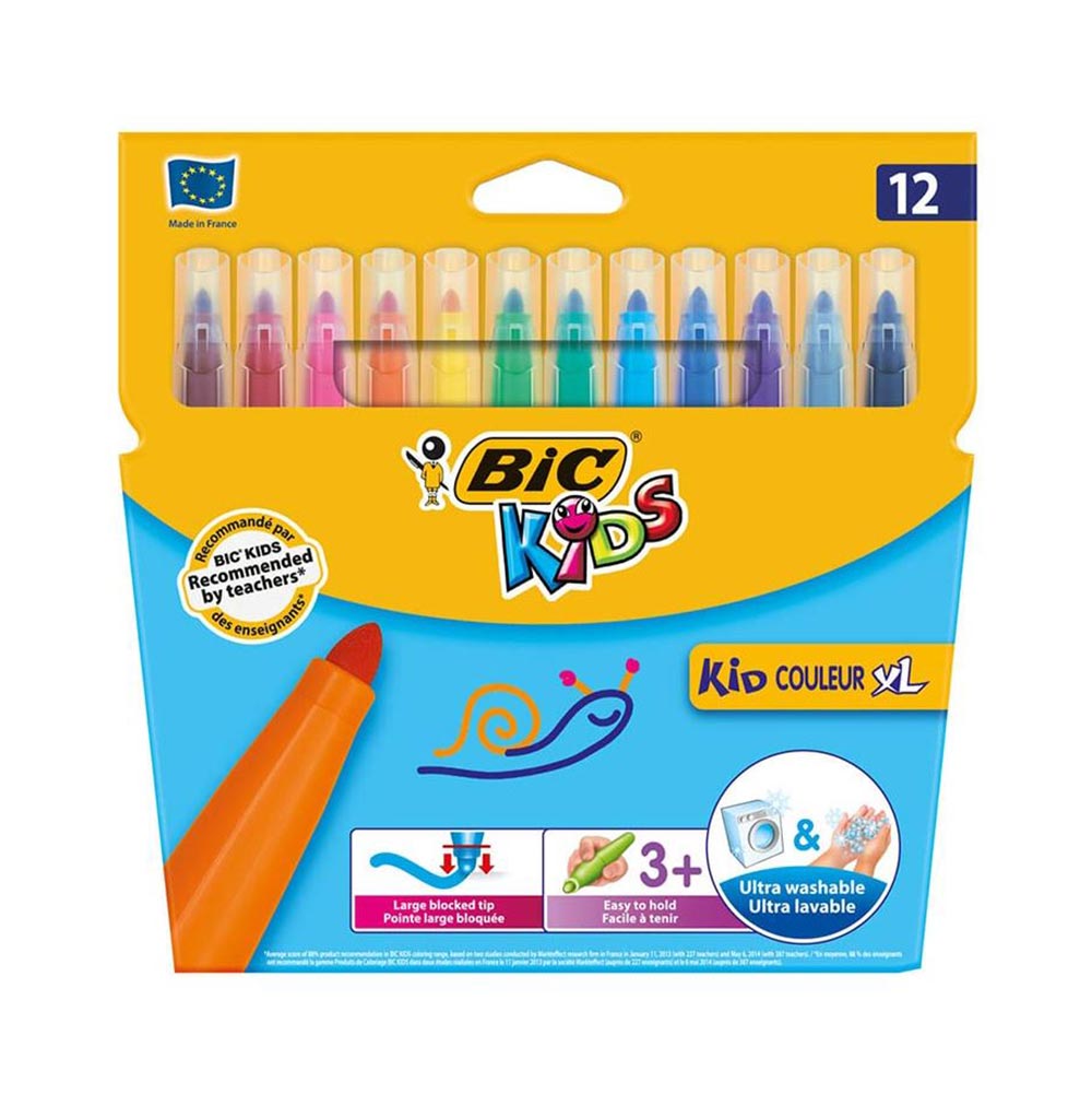 Μαρκαδόροι Ζωγραφικής XL Χονδροί 12τμχ 828966 Bic Kids - 77366