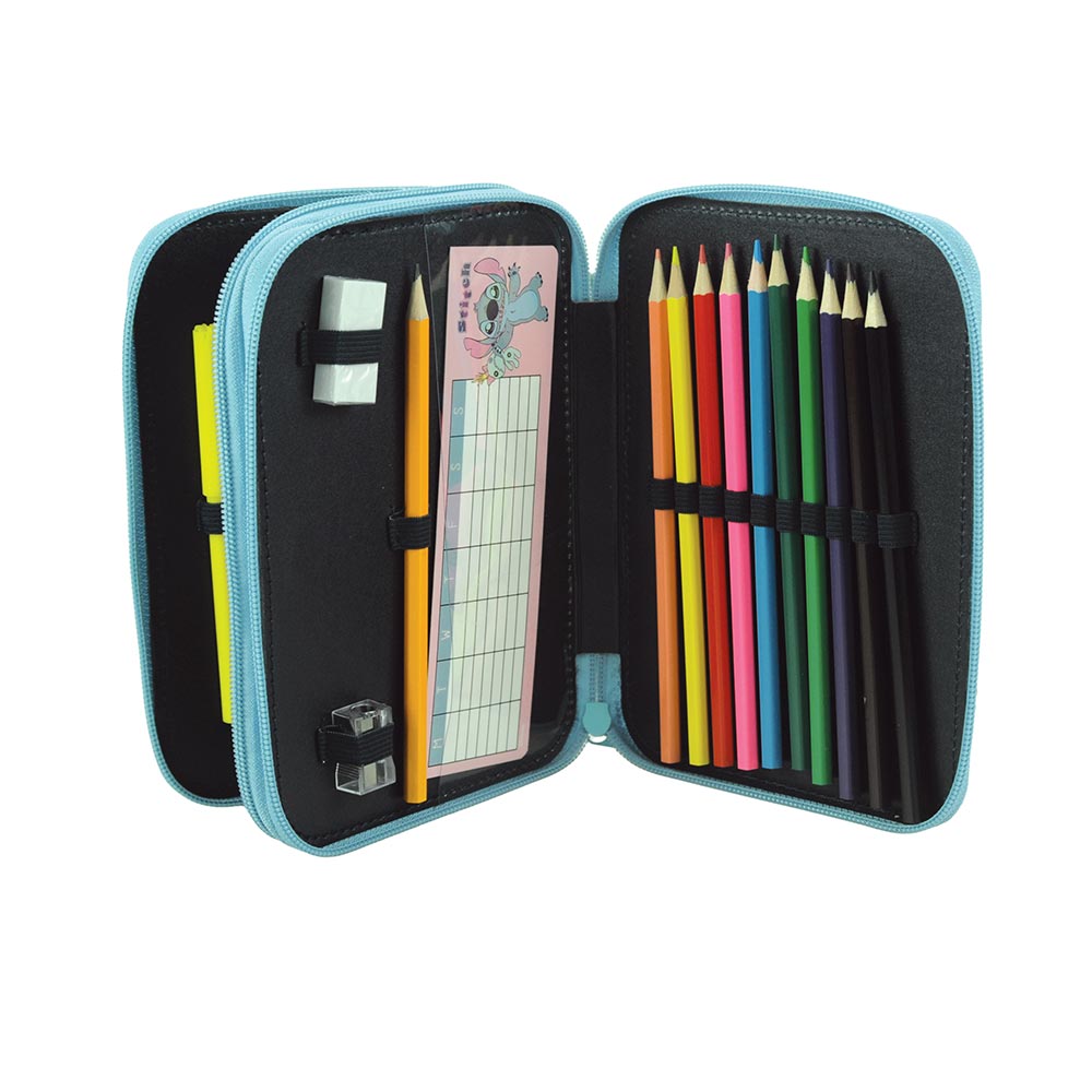 Κασετίνα Διπλή Γεμάτη Stitch Brush It Out 342-03100 Gim - 2