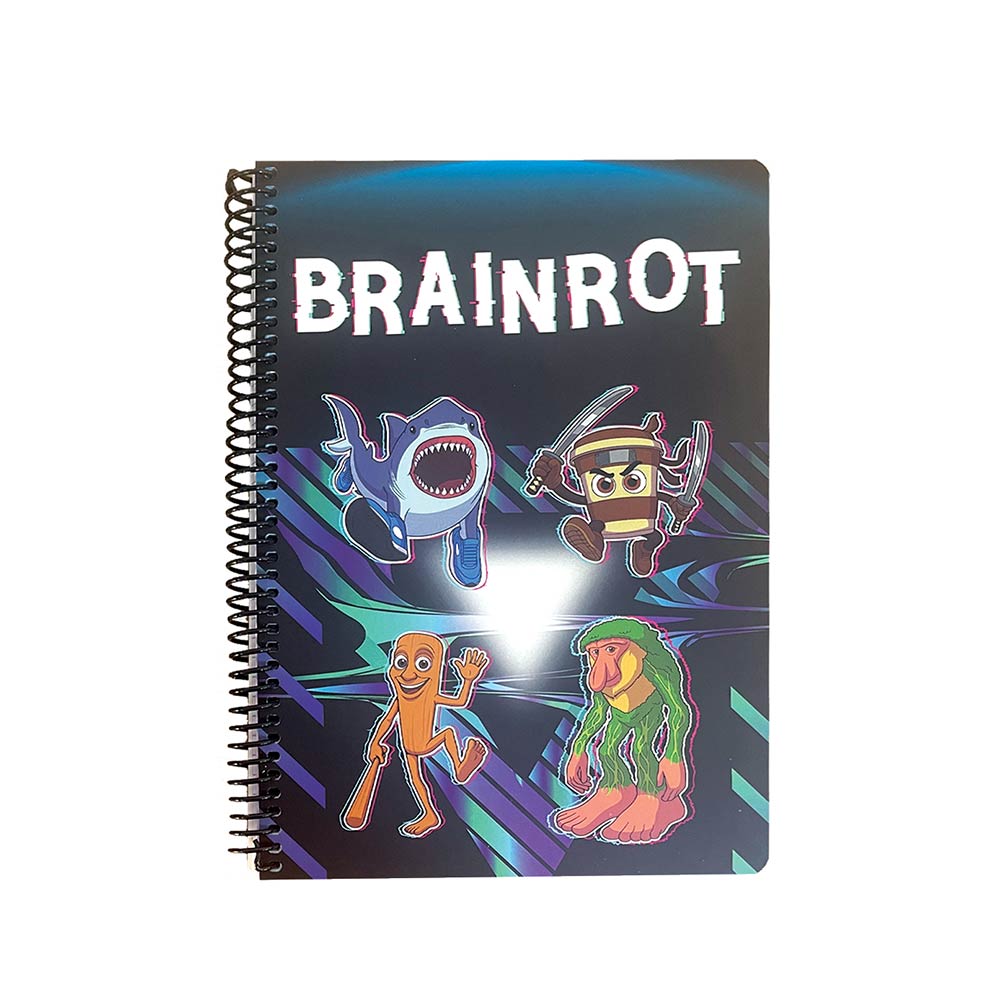 Τετράδιο Σπιράλ Ριγέ 17x25 2Θ 70Φ Toikido Brainrot Blue 343-10402 Gim - 123633