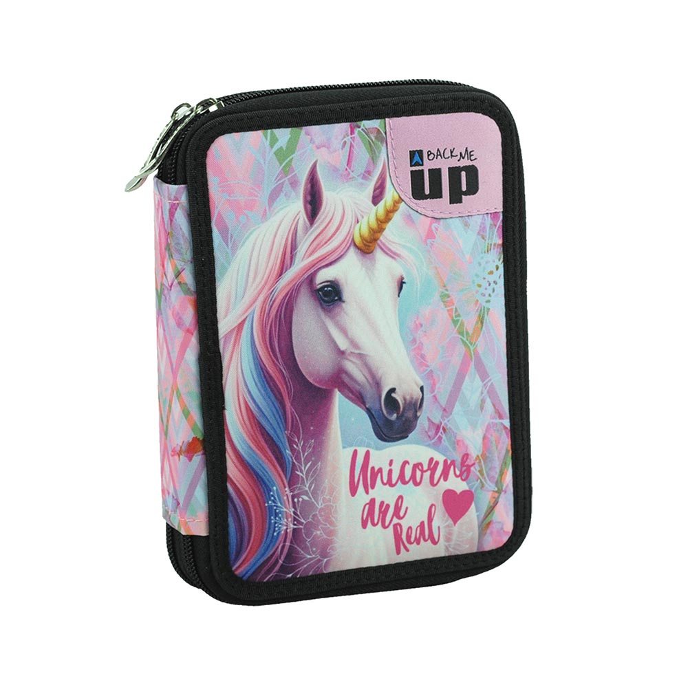 Κασετίνα Διπλή Γεμάτη Pastel Unicorn 357-41100 Back Me Up - 122407
