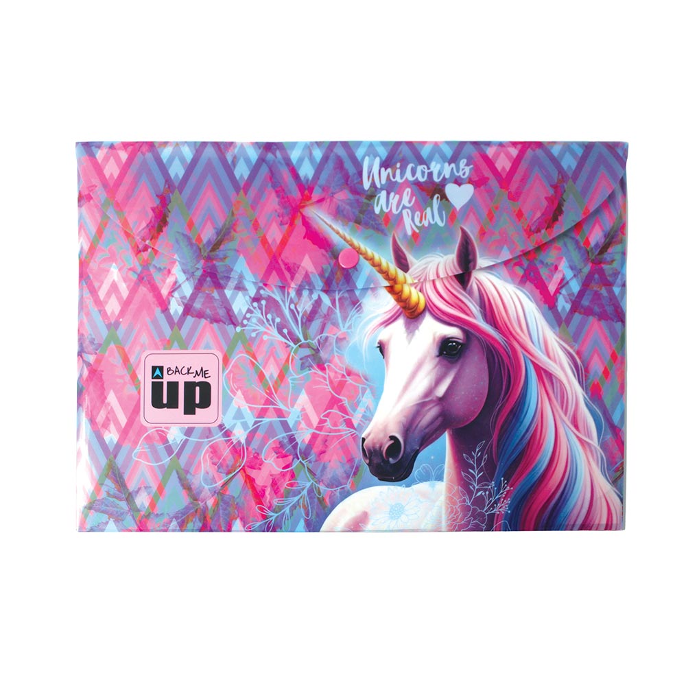 Φάκελος Με Κουμπι Α4 Pastel Unicorn 357-41580 Back Me Up - 124948