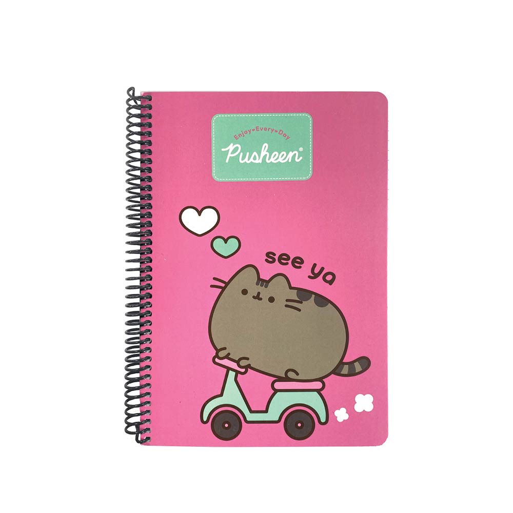 Τετράδιο Σπιράλ Ριγέ 17x25 2Θ 70Φ Pusheen the Cat - See Ya 361-02402 Back Me Up - 123347