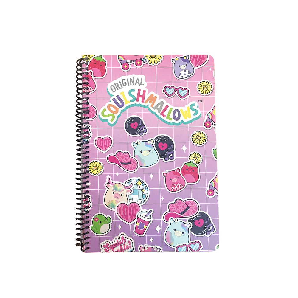 Τετράδιο Σπιράλ Ριγέ 17x25 2Θ 70Φ Squishmallows Ροζ 363-34402 Gim - 123651