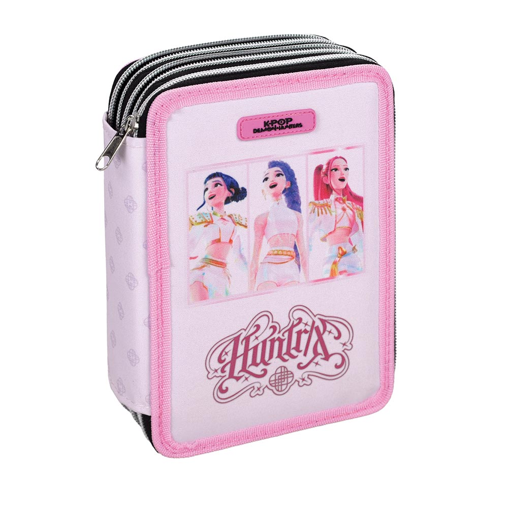 Κασετίνα Τριπλή Γεμάτη Pink Huntrix 364-01130 Gim - 122460