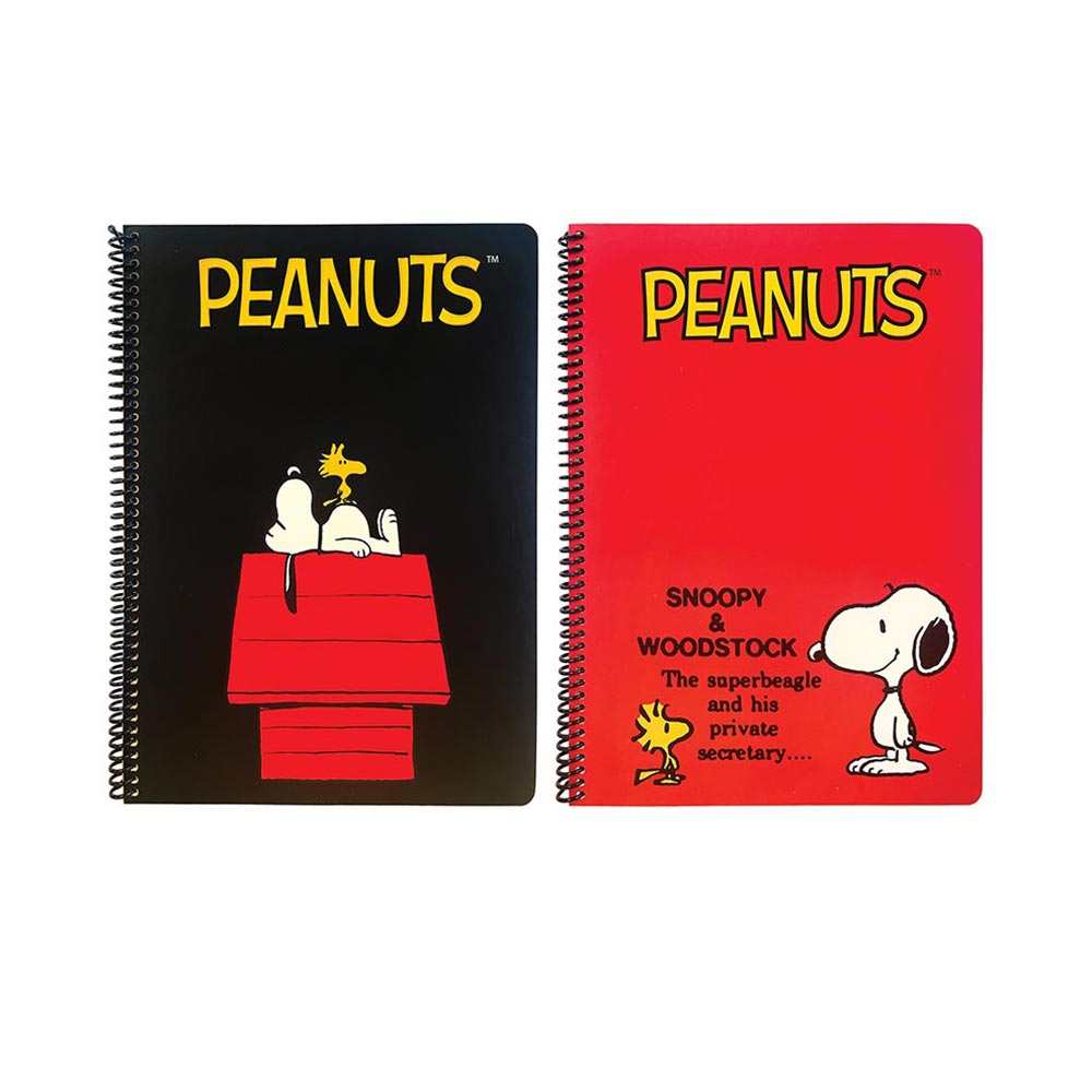 Τετράδιο Α4 Σπιράλ 2Θ Snoopy Peanuts Μαύρο 365-11440 Back Me Up - 122016