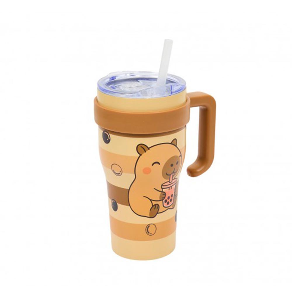Ποτήρι Ταξιδίου με Καλαμάκι Capybara 600ml Mikedis - 1