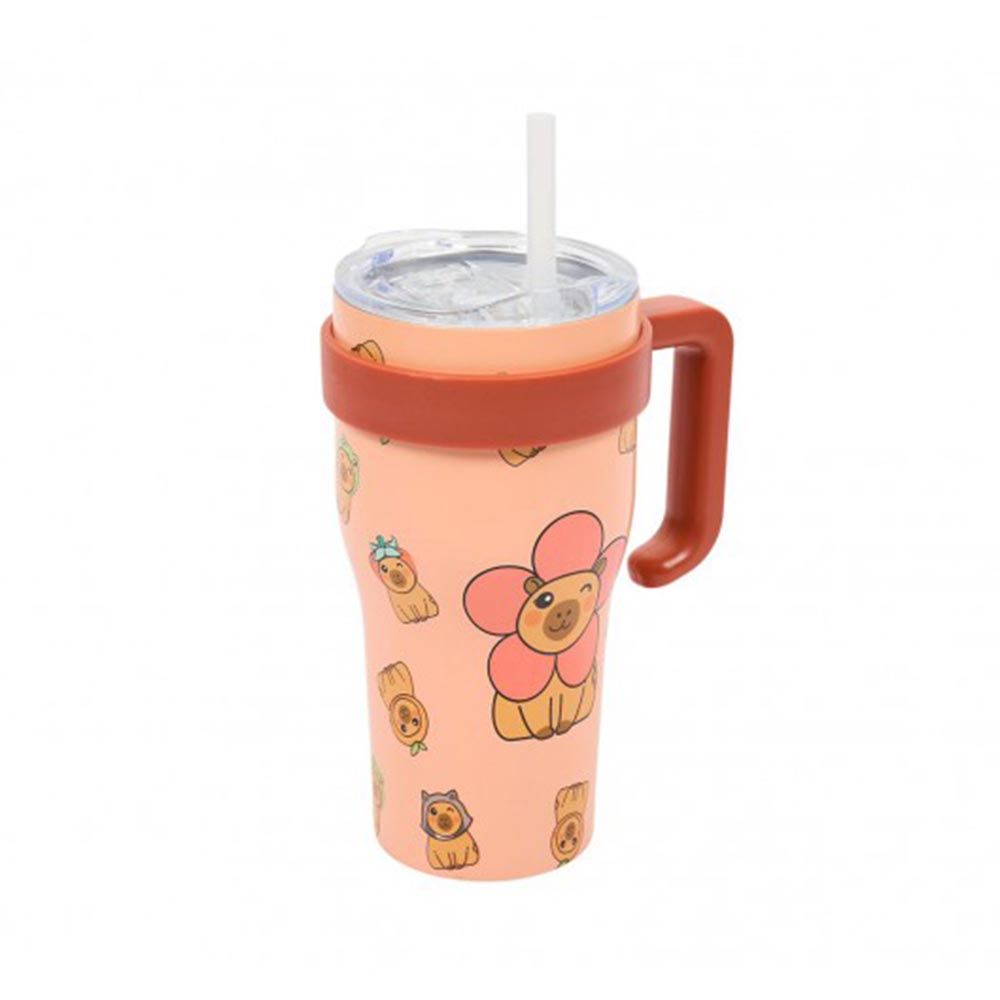 Ποτήρι Ταξιδίου με Καλαμάκι Capybara 600ml Mikedis - 2