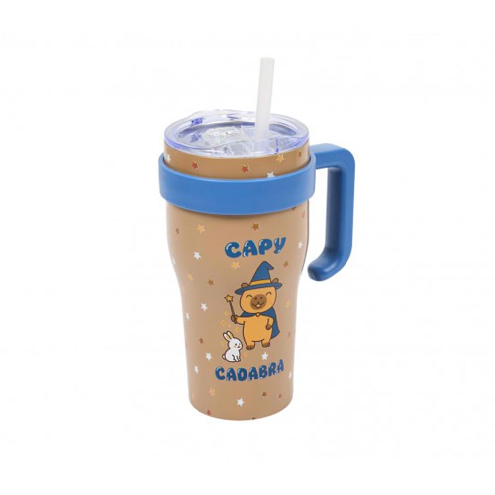 Ποτήρι Ταξιδίου με Καλαμάκι Capybara 600ml Mikedis - 3