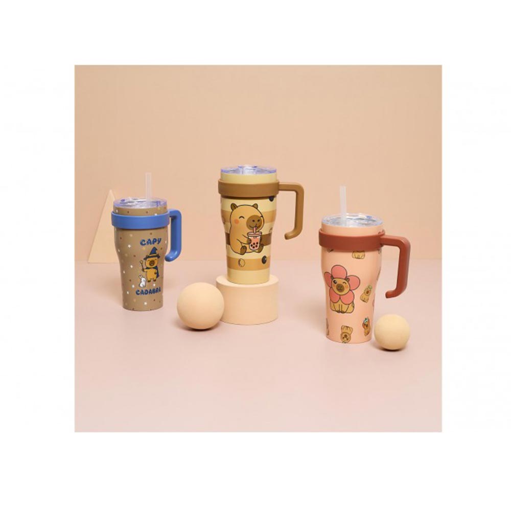 Ποτήρι Ταξιδίου με Καλαμάκι Capybara 600ml Mikedis - 4