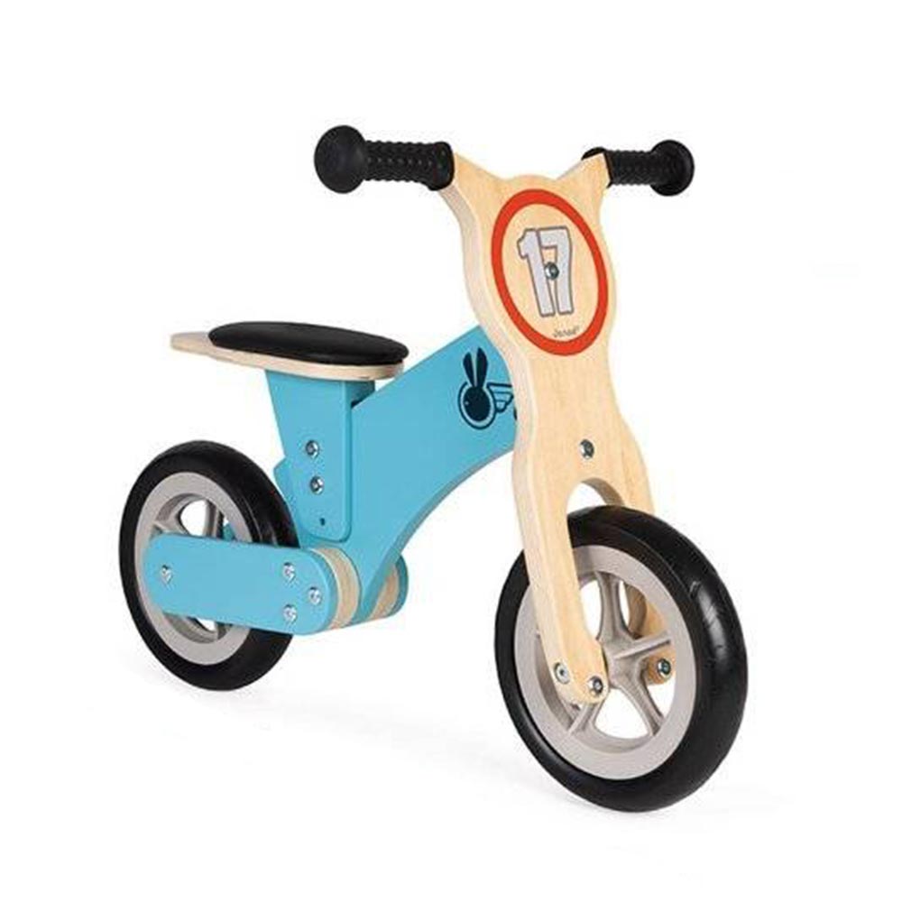 Ξύλινο Ποδήλατο Ισορροπίας Bikloon Little Racer Γαλάζιο J03285 Janod - 64549