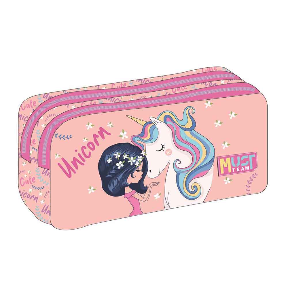 Κασετίνα Βαρελάκι Με 2 Θήκες Girl & Unicorn 587220 Must - 115063