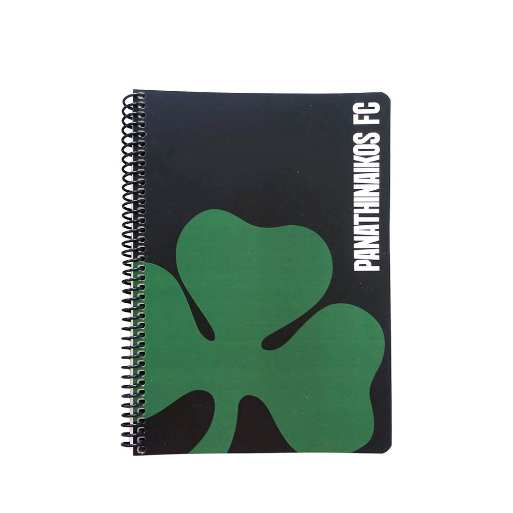Τετράδιο Σπιράλ Ριγέ 17x25 2Θ 70Φ ΠΑΟ Official Black 385-00402 Back Me Up - 123551