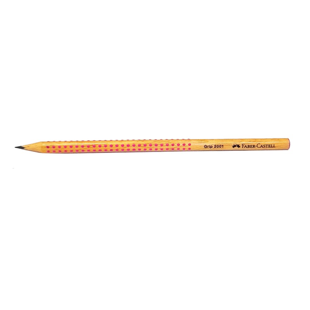 Μολύβι Grip 2001 HB Φυσικό Ξύλο Ροζ 217052 Faber-Castell - 106226