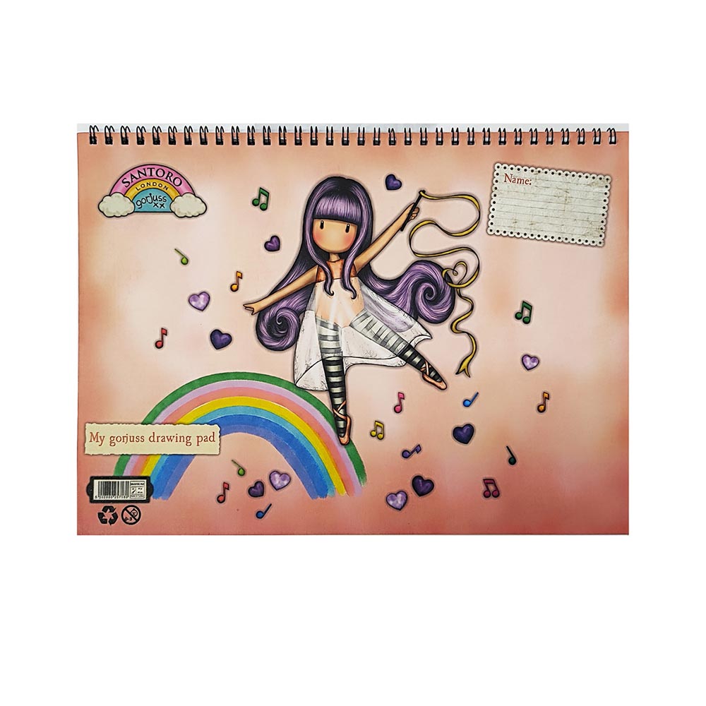 Μπλοκ Ζωγραφικής 2 Σχέδια Α4 30Φ Little Dancer Santoro's Gorjuss 25718 Graffiti - 1