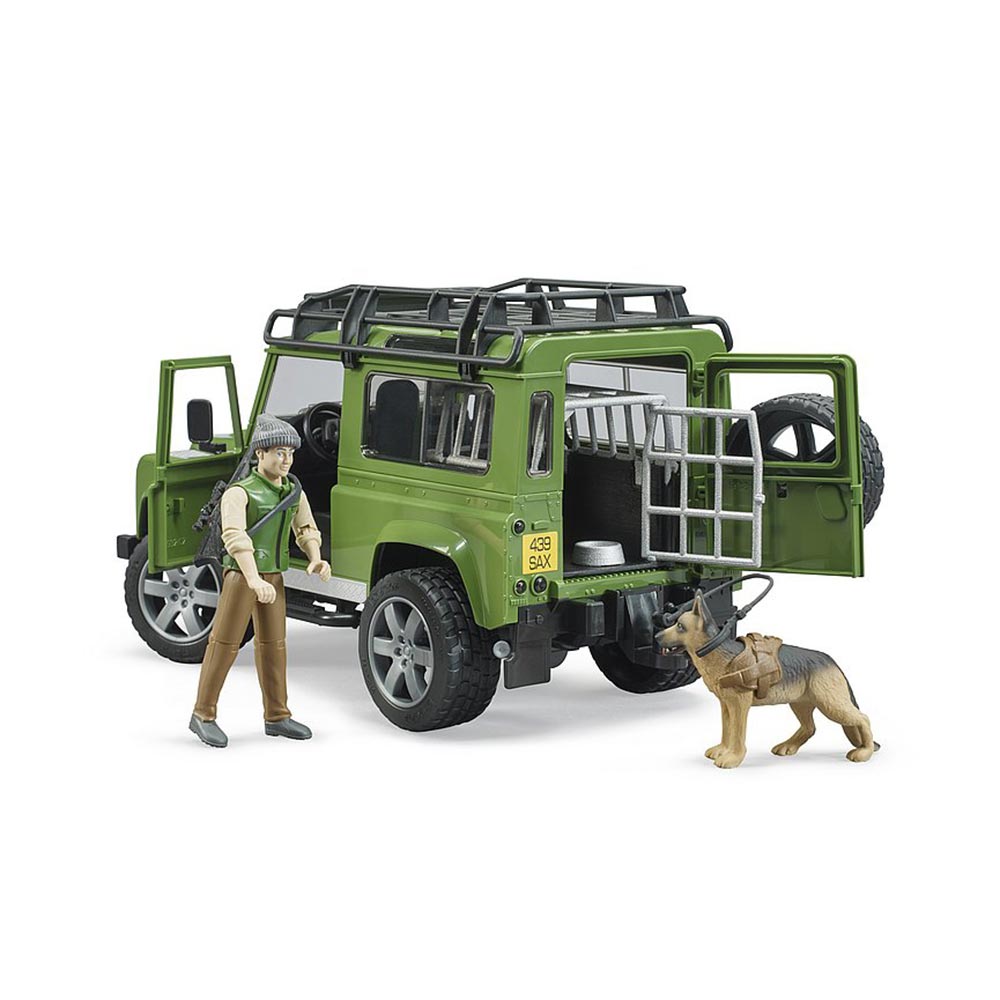 Τζιπ Land Rover Με Κυνηγό, Σκύλο Και Εξοπλισμό BR002587 Bruder - 4