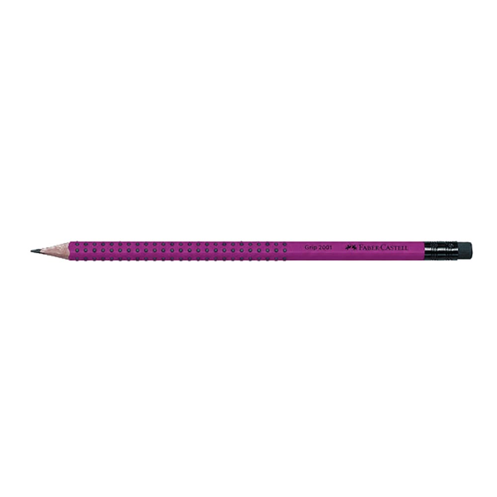 Μολύβι Grip με Γόμα Magenta 100-201-458 Faber-Castell - 125496
