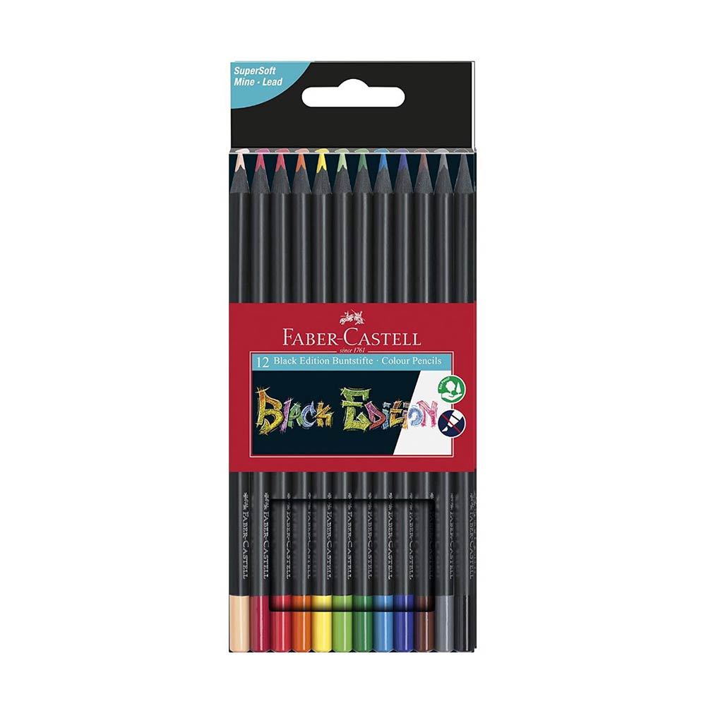 Ξυλομπογιές Black Edition SuperSoft 12τμχ 116412 Faber-Castell