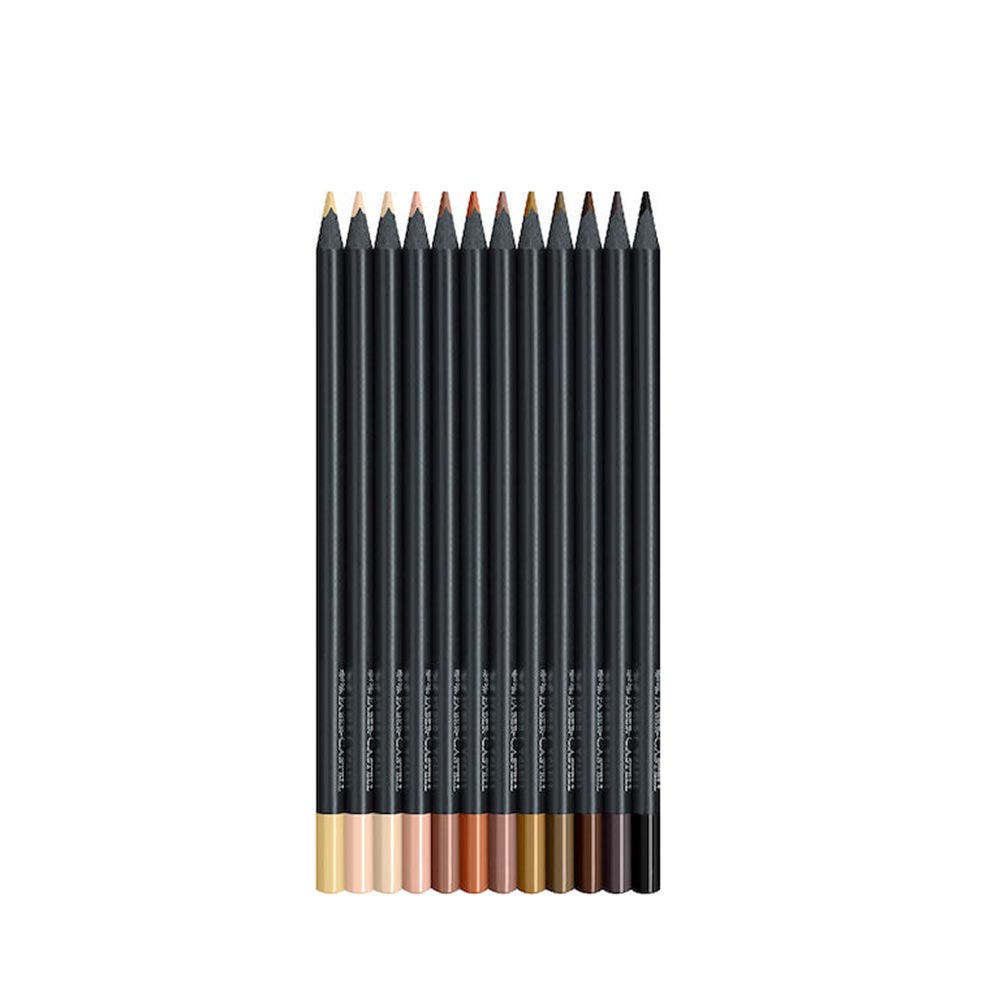 Ξυλομπογιές Black Edition 116414 Skin Tones 12 Τεμάχια Faber Castell - 119631
