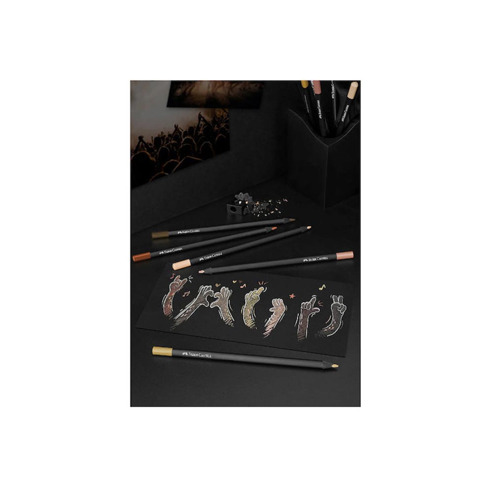 Ξυλομπογιές Black Edition 116414 Skin Tones 12 Τεμάχια Faber Castell - 1