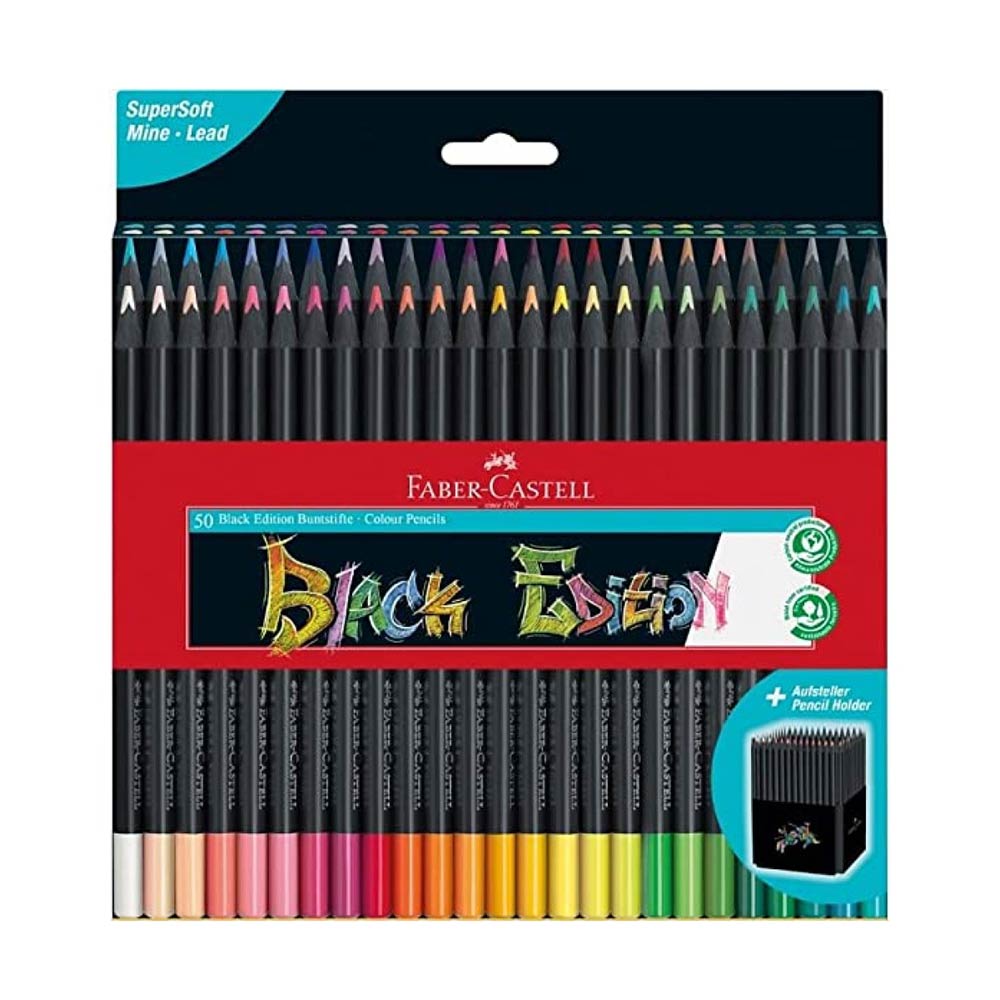 Ξυλομπογιές Black Edition SuperSoft 50τμχ 116450 Faber-Castell