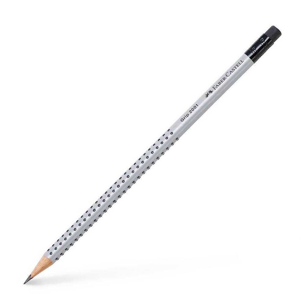 Μολύβι Grip Με Γόμα ΗΒ Γκρι 117201 Faber-Castell