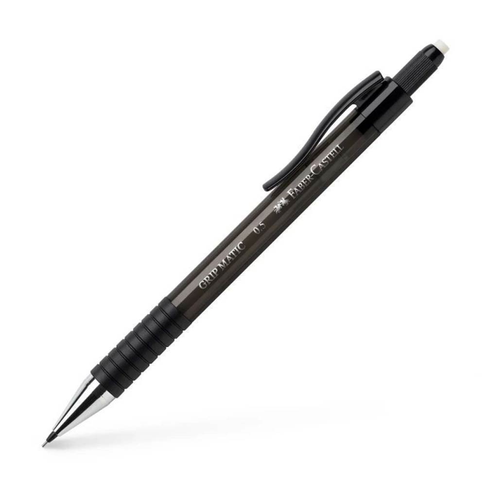 Μηχανικό Μολύβι με Γόμα Gripmatic Black 0.5mm 137599 Faber-Castell