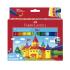 Μαρκαδόροι Ζωγραφικής 24τμχ Jumbo Super Washable 154324 Faber-Castell - 0