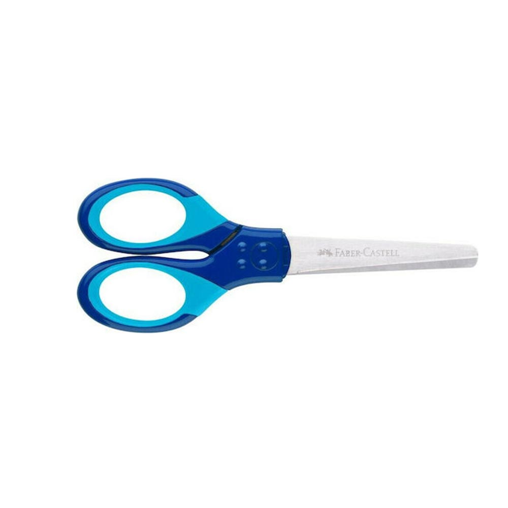 Ψαλίδι Grip Μπλε Με Προστατευτικό Κάλυμμα 181549 Faber Castell - 1