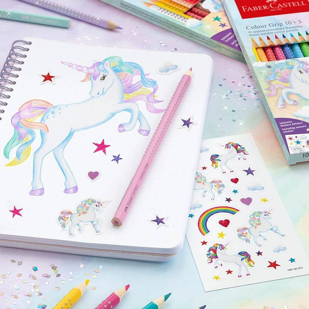 Ξυλομπογιές Grip Unicorn 18+6τμχ 201543 Faber-Castell - 1