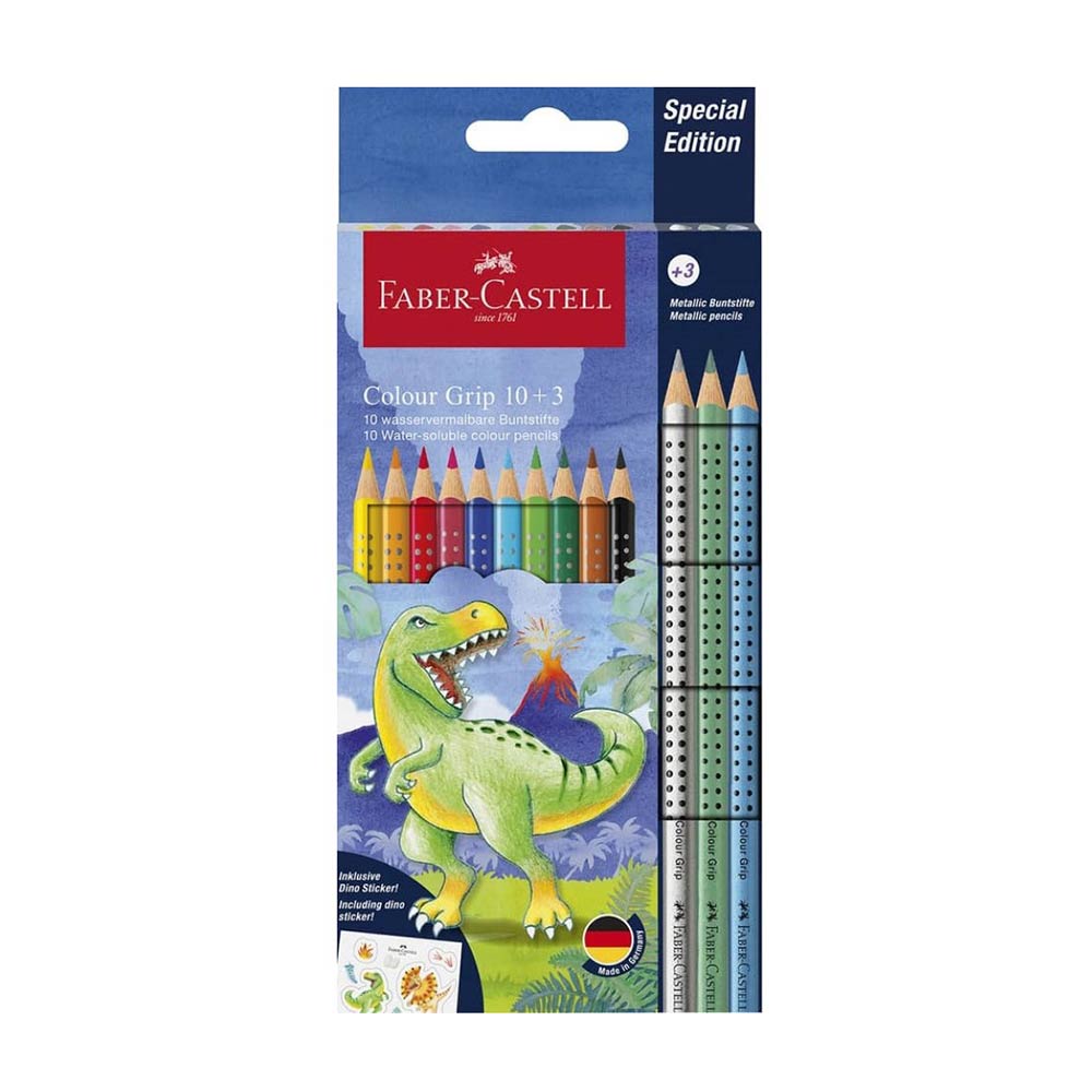 Ξυλομπογιές Grip Dino 10+3τμχ 201545 Faber-Castell - 81871