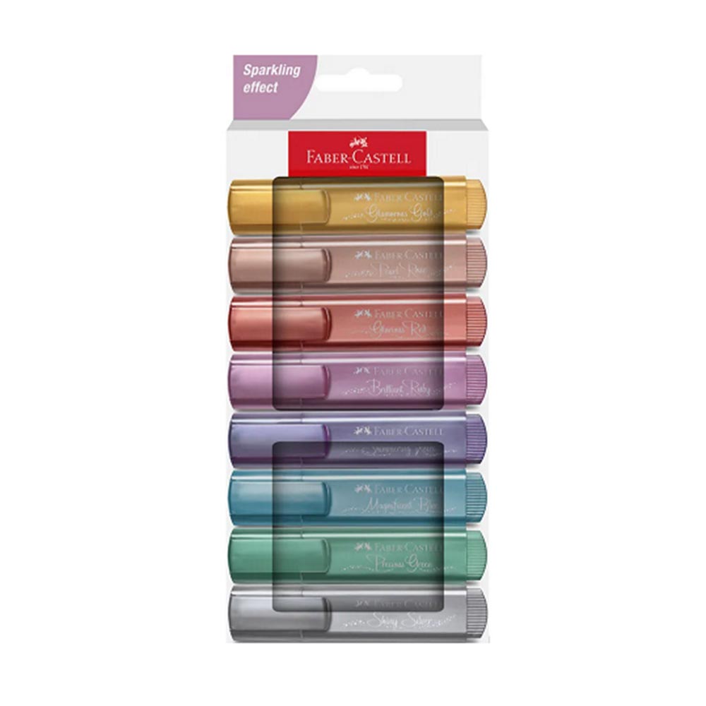 Σετ Μαρκαδόροι Υπογράμμισης 8τμχ Textliner 46 Metallic 254678 Faber-Castell - 106233